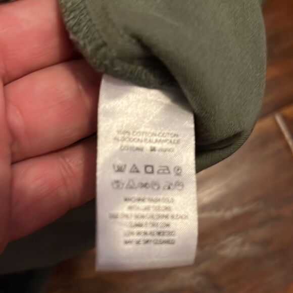 Free People Distressed Green Embroidered Detailing Boho Gray Hoodie Crop Jacket - Picture 12 of 12